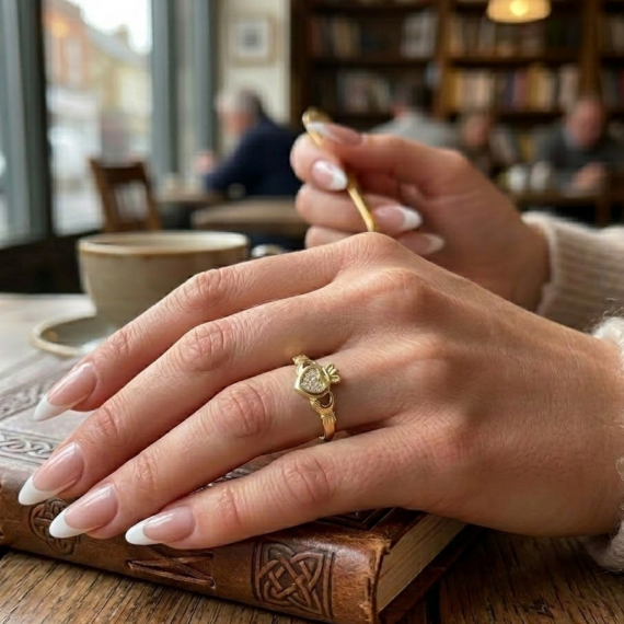 9ct Gold Claddagh Ring – CL33
