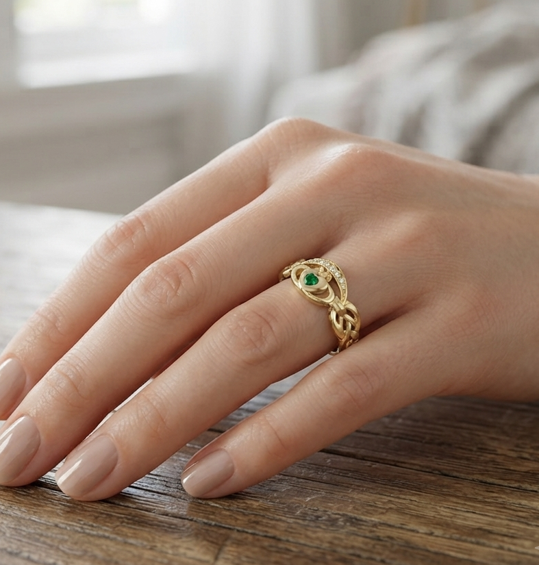 9ct Gold Claddagh Ring – CL35