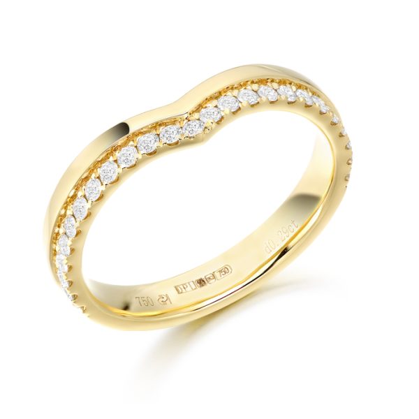 18ct Gold Diamond Wedding Ring-DPL384