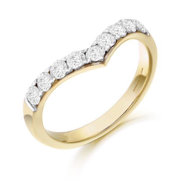 9ct Gold CZ Wedding Ring-R351