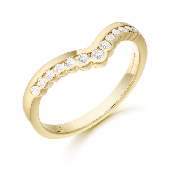 9ct Gold CZ Wedding Ring-R352