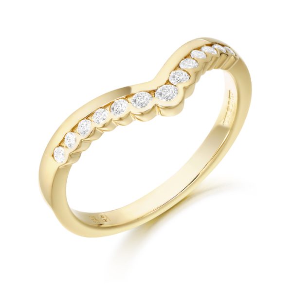 9ct Gold CZ Wedding Ring-R352