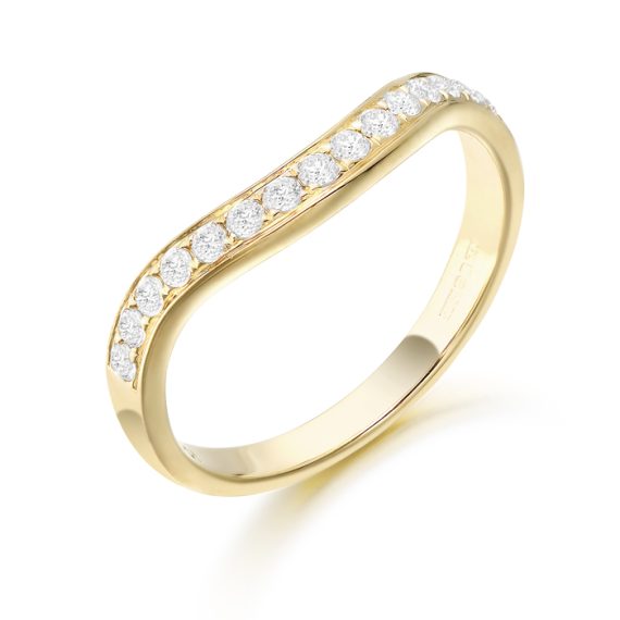 9ct Gold CZ Wedding Ring-R353