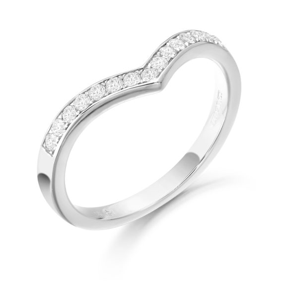 9ct White Gold CZ Wedding Ring-R350W