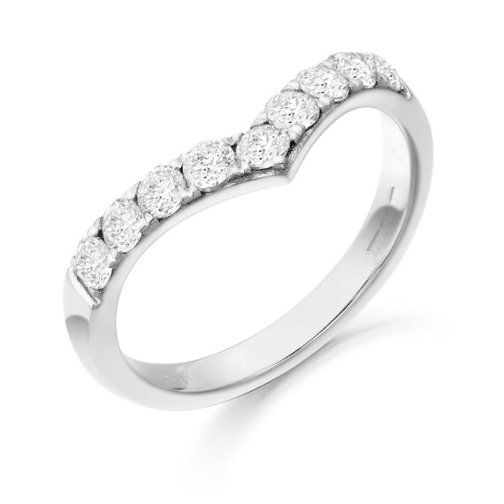 9ct White Gold CZ Wedding Ring-R351W