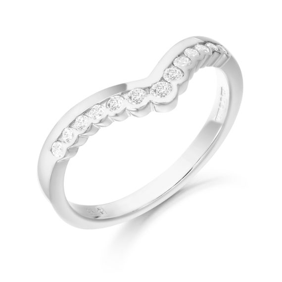 9ct White Gold CZ Wedding Ring-R352W