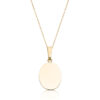 9ct Gold Oval Disc Pendant-J31
