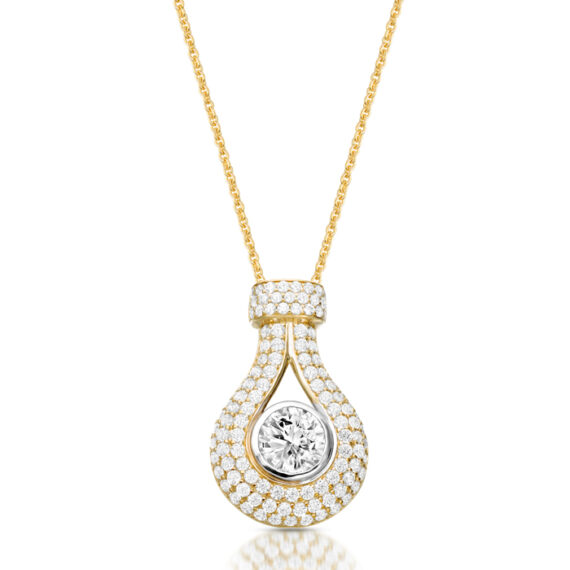 9ct Gold CZ Pendant-P303