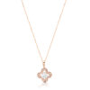 9ct-Rose Gold-CZ-Floral-Pendant-P68R