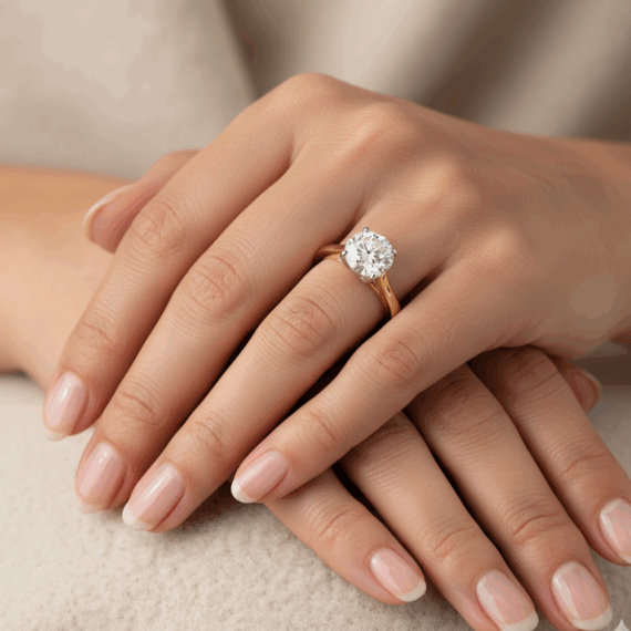 18ct Gold Diamond Engagement Ring-DPL701