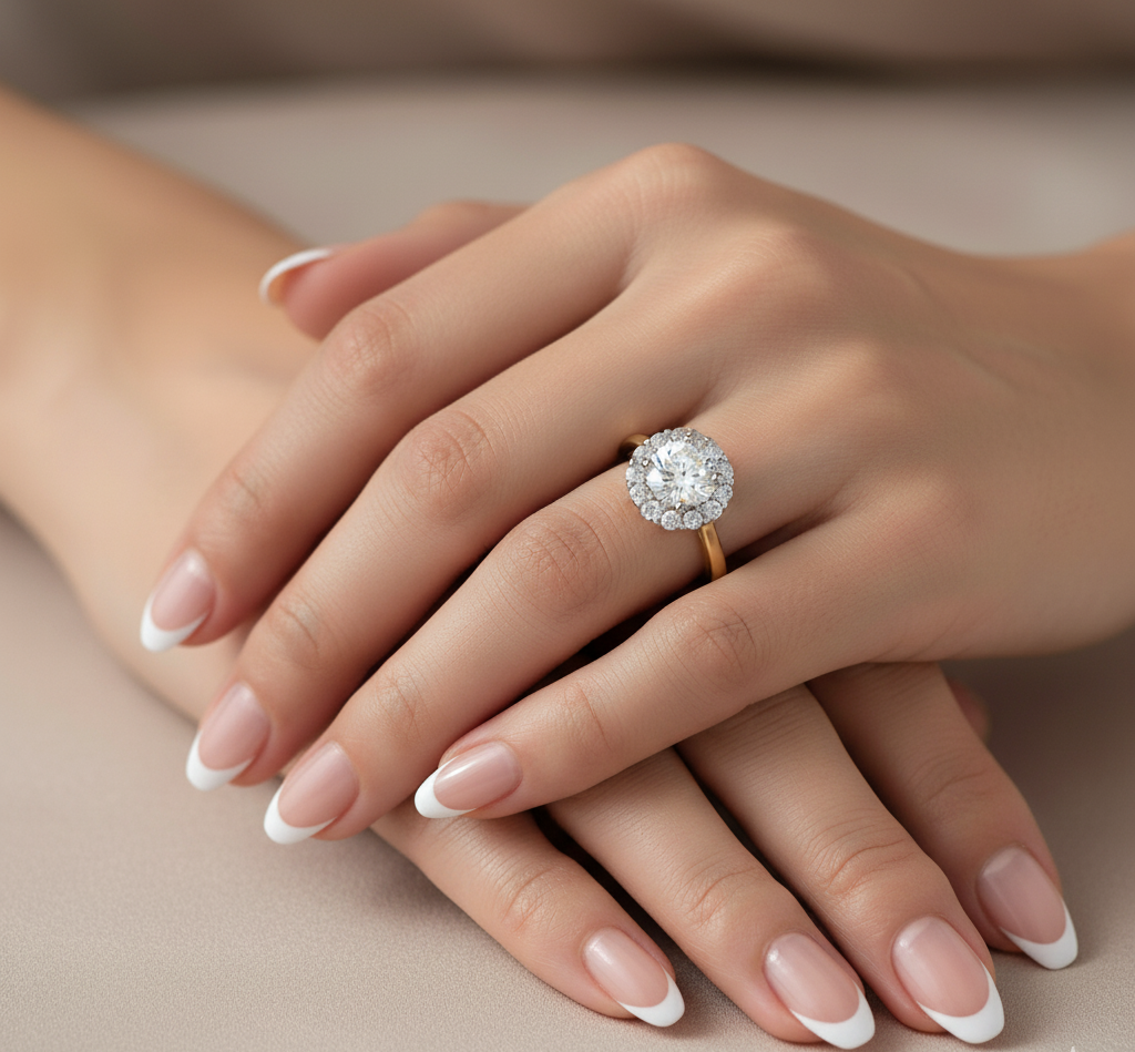 18ct Gold Diamond Engagement Ring-DPL703