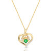 9ct Gold CZ Claddagh Pendant - P064
