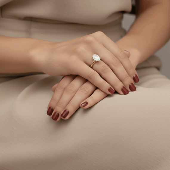 18ct Gold Diamond Engagement Ring-DPL709