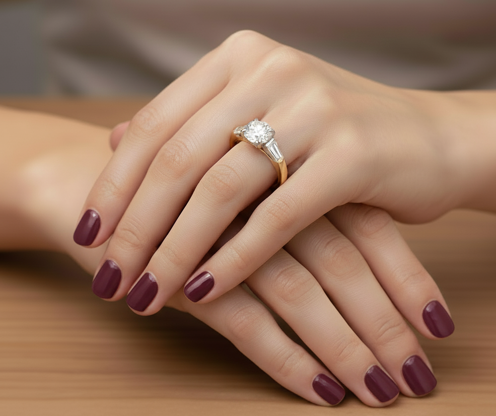 18ct Gold Lab Diamond Engagement Ring-DPL714