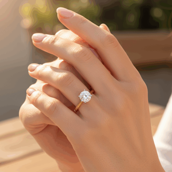 18ct Gold1.84CT Diamond Engagement Ring-DPL717