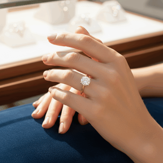 18ct Gold 3CT Diamond Engagement Ring-DPL718