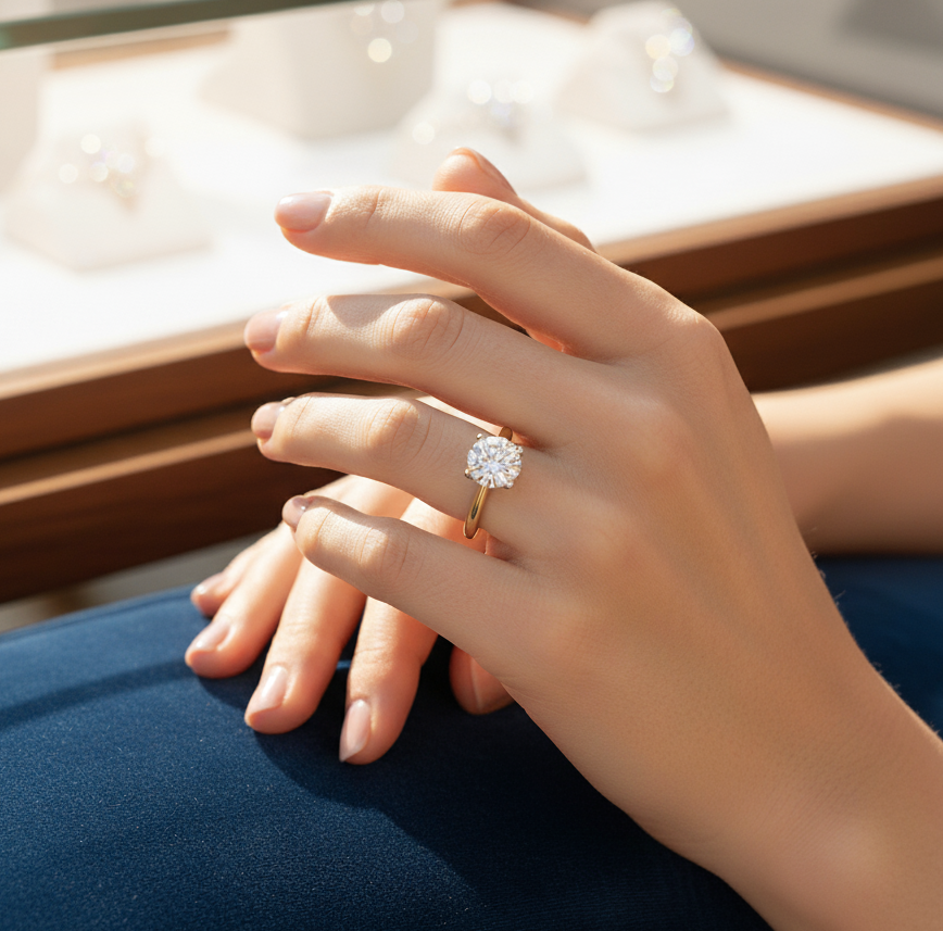 18ct Gold 3CT Diamond Engagement Ring-DPL718