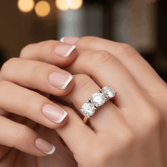 18ct Gold Diamond Engagement Ring-DPL721