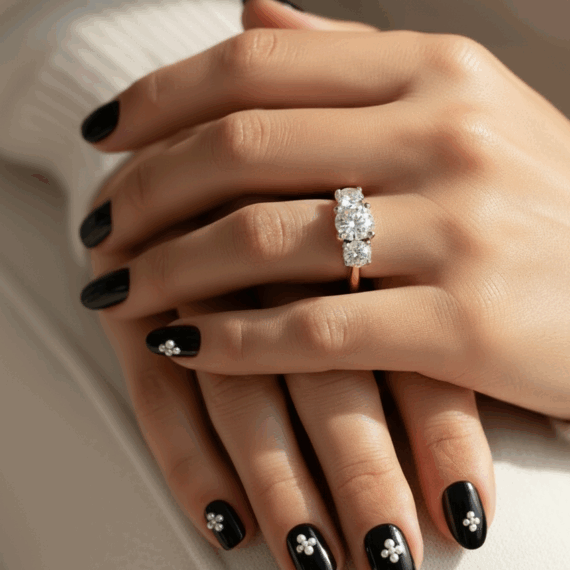 18ct Gold Diamond Engagement Ring-DPL722