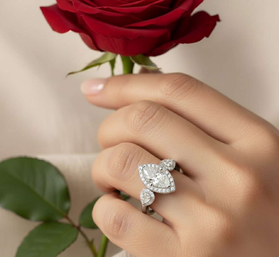 PT950 Diamond Engagement Ring-DPL715Pt