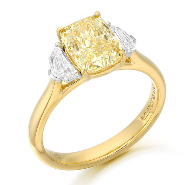 18ct Gold Yellow Diamond Engagement Ring-DPL727