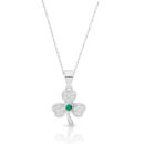 Silver Celtic Shamrock Pendant-SP98