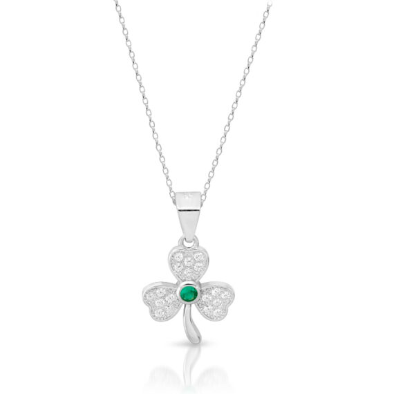 Silver Celtic Shamrock Pendant-SP98