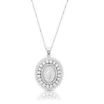 Silver Pearls and CZ Miraculous Medal-SM46