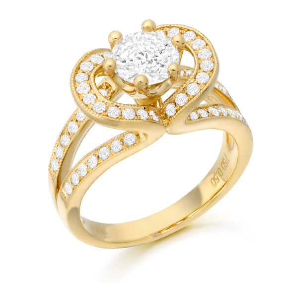 18ct Gold Diamond Engagement Ring-DPL469