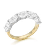 18ct Gold Oval Lab Diamond Wedding Ring-DPL700