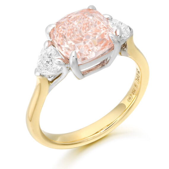 18ct Gold Pink Diamond Engagement Ring-DPL719P