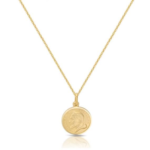 9ct Gold Miraculous Medal pendant-J1