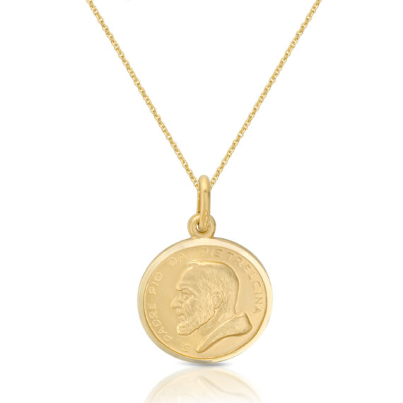 9ct Gold Miraculous Medal pendant-J11