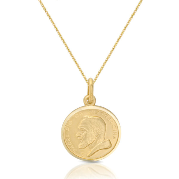 9ct Gold Miraculous Medal pendant-J11
