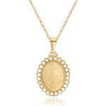 9ct Gold Miraculous Medal pendant-MM19