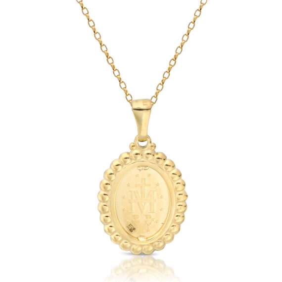 9ct Gold Miraculous Medal pendant-MM19B
