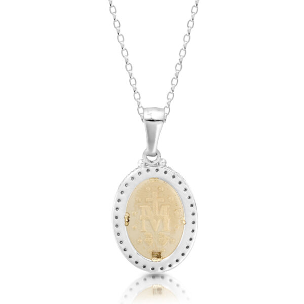9ct Gold Miraculous Medal  Studded with CZ- MM21 - Image 2