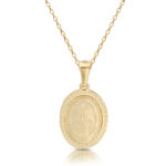 9ct Gold Miraculous Medal pendant-MM22