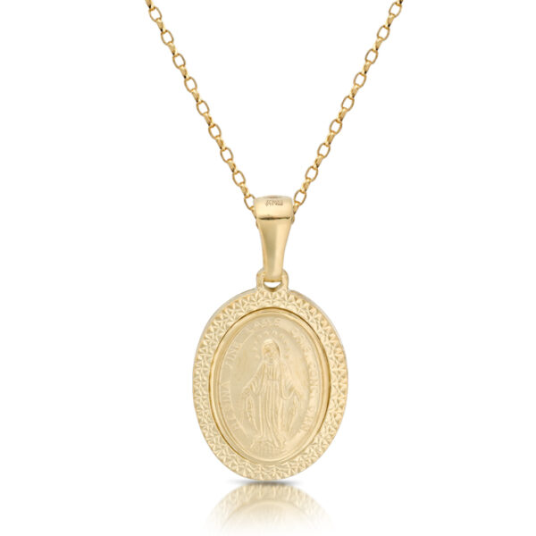9ct Gold Miraculous Medal pendant-MM22