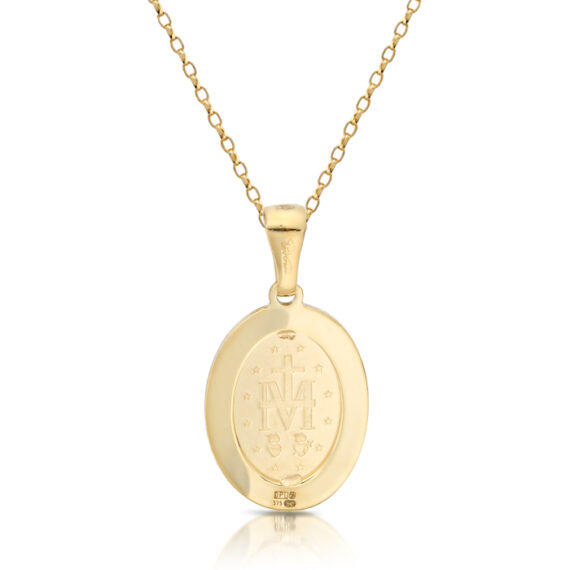 9ct Gold Miraculous Medal pendant-MM22B