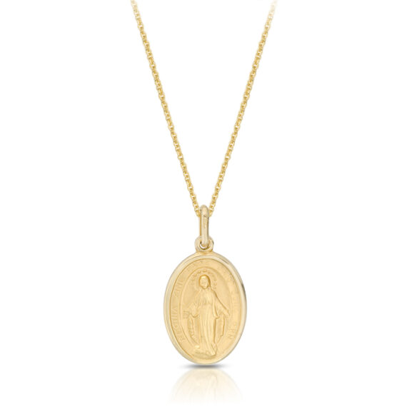 9ct Gold Miraculous Medal pendant-MM24