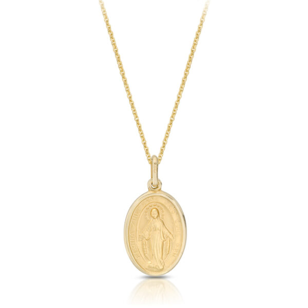 9ct Gold Miraculous Medal pendant-MM24