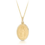 9ct Gold Miraculous Medal pendant-MM25