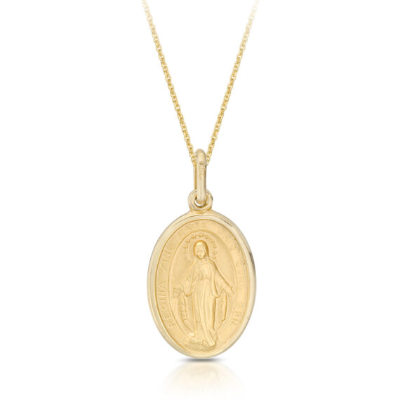 9ct Gold Miraculous Medal pendant-MM25
