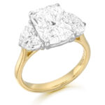 18ct Gold Cushion Shape Lab Diamond Engagement Ring-DPL750