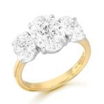 18ct Gold Oval Shape Lab Diamond Engagement Ring-DPL746