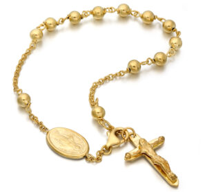 9ct Gold Rosery Bracelet-RBB4