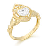 18ct Gold Lab Diamond Claddagh Ring-DPL753