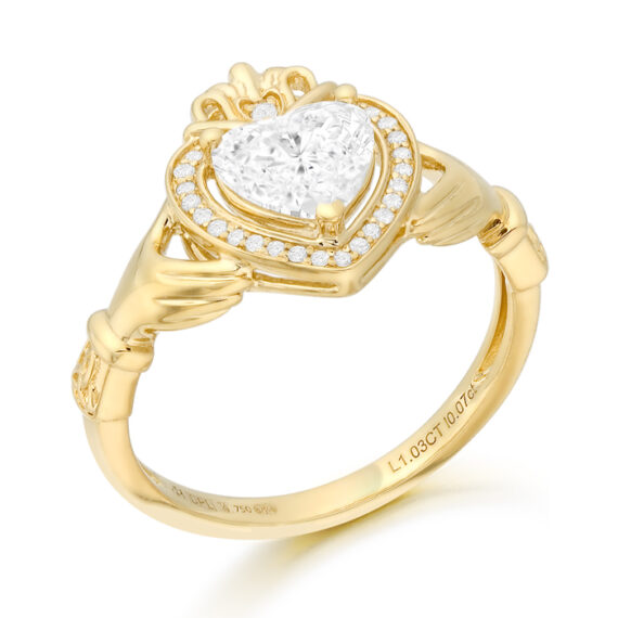18ct Gold Lab-Diamond Engagement Ring-DPL752