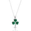 Silver Shamrock Celtic Pendant-SP97